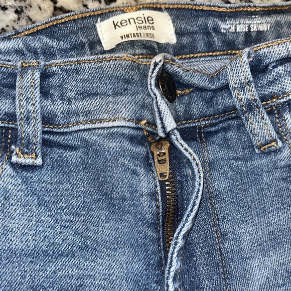 Kensie Jeans Womens‎ Size 4/27 Blue Vintage Luxe Raw Hem Distress Skinny Denim - Picture 10 of 12